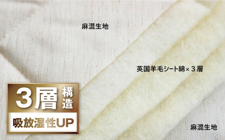 爽やかウールベッドパッド （ダブルサイズ）　滋賀県長浜市/丸三開発株式会社[AQBC009]