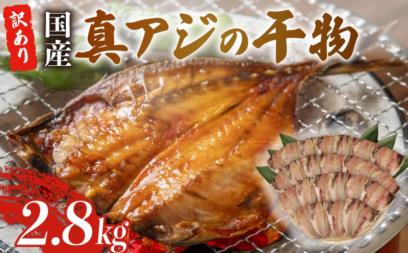 
                  訳あり 真アジ 干物 約 2.8kg サイズ不揃い ひもの 国産 あじ アジ 鯵 真あじ 冷凍 五十嵐水産 「訳アリセット」 晩酌 おつまみ 簡単 お手軽 魚 魚介 干し魚 静岡 沼津 静岡県
                