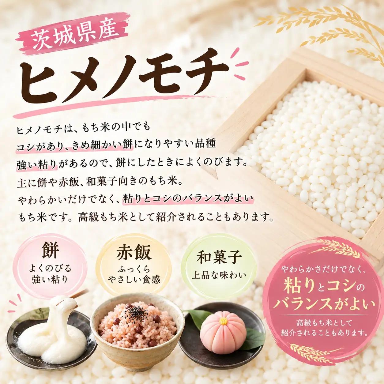 令和8年産 茨城県産 もち米(ひめのもち) 5㎏ 精米 白米 単一原料米 農家 直送 