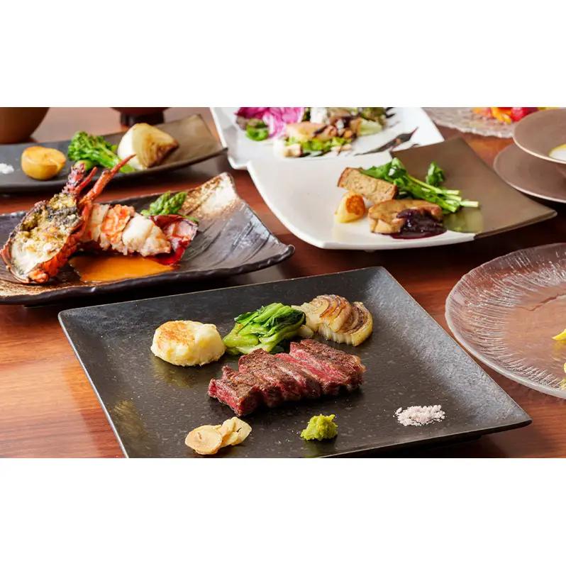 鉄板焼き 「知喜多」 水信コース 2名様 お食事チケット 【有効期間 6カ月】 ペア お食事 食事券 チケット 鉄板焼き 知喜多 東京都 大田区