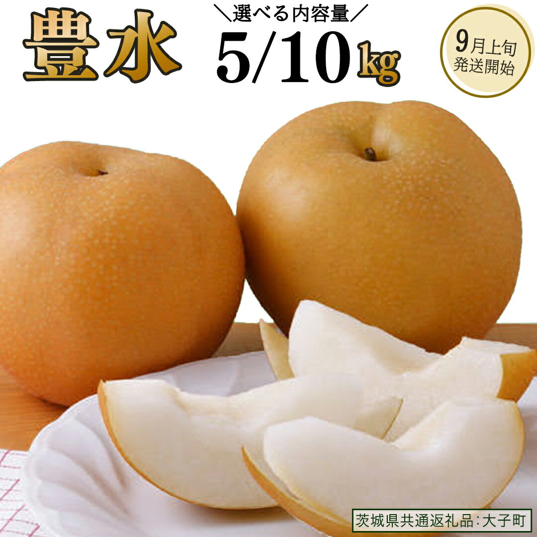【ふるさと納税】《 選べる 内容量 》 豊水 約5kg / 約10kg 【2026年9月上旬発送開始】(茨城県共通返礼品：大子町) 梨 なし 果物 くだもの フルーツ