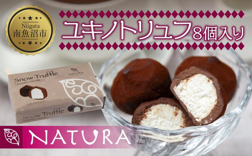 
ユキノトリュフ 8個 チョコレート ココア おやつ スイーツ 洋菓子 バレンタイン 誕生日 お祝い 贈り物 ギフト 取り寄せ 冷凍 グルメ 土産 パーティー 魚野の里 ナトゥーラ 新潟県 南魚沼市
