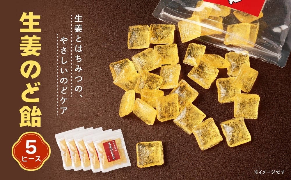 
            生姜のど飴 5袋
          