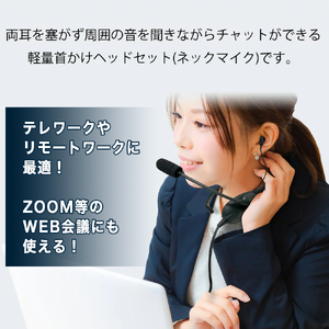 首掛けネックセットマイク SOUND WARRIOR SW-NS1 イヤホン マイク ヘッドホン 周辺機器 オーディオ周辺機器 PC テレワーク 在宅ワーク リモート 城下工業 信州 長野　【 上田市