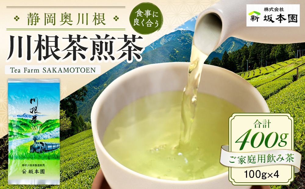 自家用煎茶100g×4本