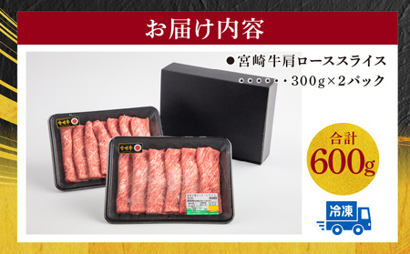 ミヤチク 牛肉 肉 すき焼き 宮崎牛 肩ロース スライス 300g×2パック 合計600g しゃぶしゃぶ