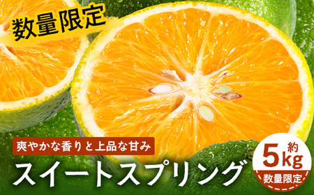 【先行予約】【数量限定】鹿児島県南大隅町産 スイートスプリング 約5kg 【2025年12月中旬以降順次発送】 SK-10 | 柑橘 フルーツ 国産 果物 みかん 期間限定 数量限定 産地直送 もぎたて 新鮮 果汁 たっぷり ミカン スイートスプリング 5kg 南大隅町 鹿児島県 島子農園