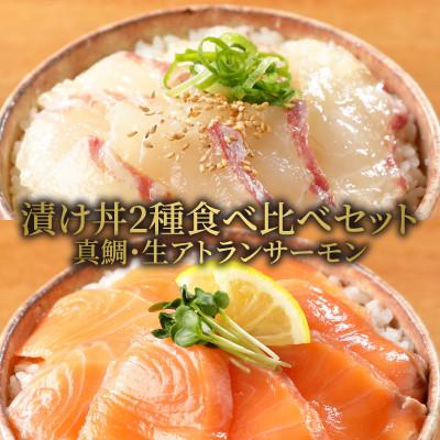 ふるさと納税 延岡市 延岡産活〆マダイと生サーモンの海鮮丼/2種食べ比べセット(8パック入り)
