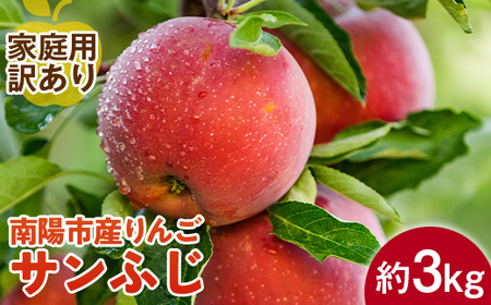 【令和7年産先行予約】 〈訳あり品 家庭用〉 りんご 「サンふじ」 約3kg (8～12玉前後) 《令和7年11月下旬～発送》 『平農園』 リンゴ 産地直送 生産農家直送 山形県 南陽市 [1650]