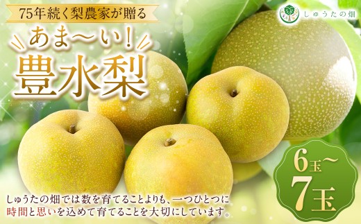 【先行予約】 しゅうたの畑 あまーい♪ 豊水梨 6玉から7玉 【2026年8月下旬より順次発送予定】 梨 なし ナシ 豊水 ほうすい 果物 くだもの フルーツ 果実 ジューシー 産直農園 お取り寄せ 福岡県 うきは市 常温
