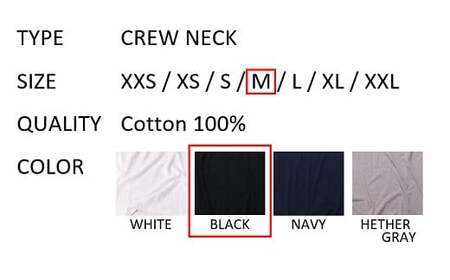 【Mサイズ】 EIJI T－SHIRT クルーネック ブラック _SM14-4 