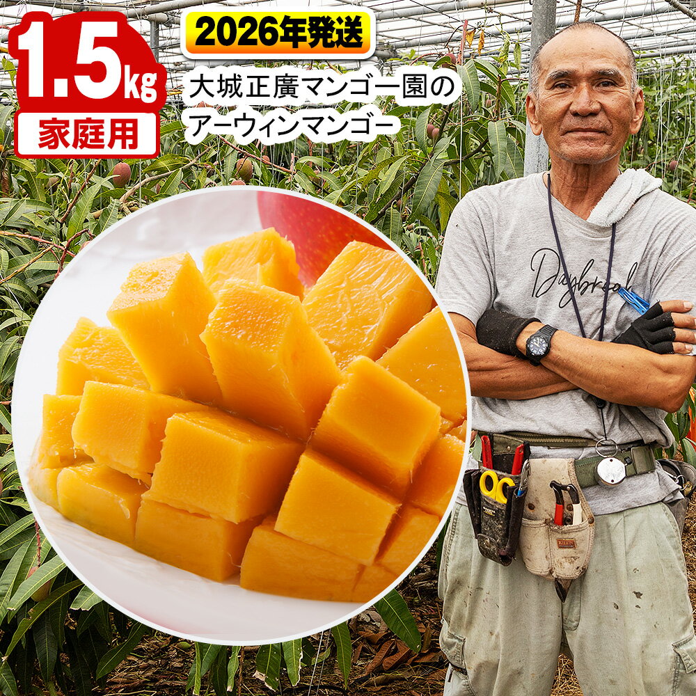 【ふるさと納税】【2026年発送】大城正廣マンゴー園のアーウィンマンゴー（家庭用）1.5kg