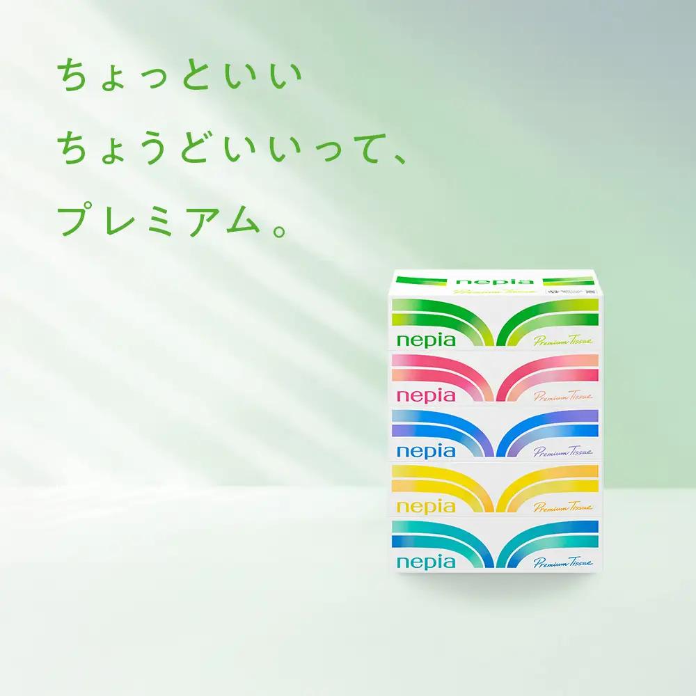 ネピアティシュ５箱×12パック | プレミアム ティッシュ ティッシュペーパー