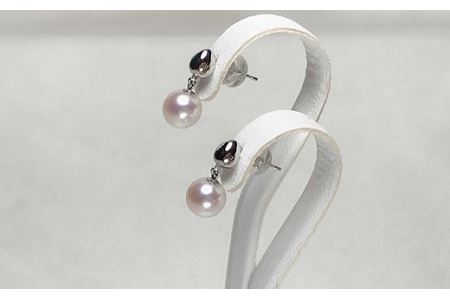 akoya ぷっくりしずく ピアス ( K18WG ) 三重県 伊勢志摩 真珠 パール ピアス 18金 K18