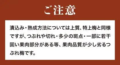 無添加梅干し ひょう被害エール規格外はちみつ梅干し 塩分6% 1kg  農業法人 株式会社紀州梅香