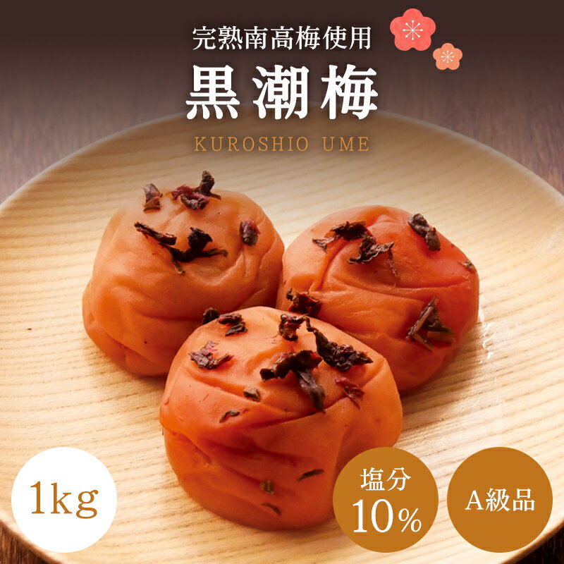 【ふるさと納税】【A級品】 紀州南高梅 黒潮梅 1kg 塩分10％ / 梅干し 梅干 うめぼし 南高梅 国産 梅 うめ ウメ 完熟 しそ 紫蘇 シソ かつお 鰹 カツオ 健康 ご飯のお供 昔ながら 贈り物 ギフト プレゼント 和歌山県 田辺市 仙宝