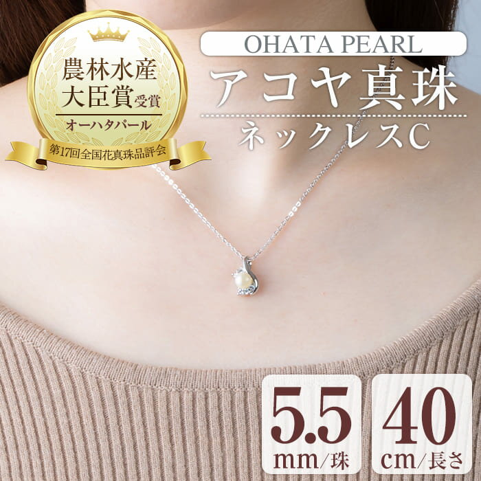 【ふるさと納税】アコヤ真珠 ネックレスC (5.5mm珠・チェーン40cm) 真珠 パール ネックレス フォーマル パーティー 結婚式 冠婚葬祭 卒業式 入学式 おしゃれ 【AF38】【(有)オーハタパール】