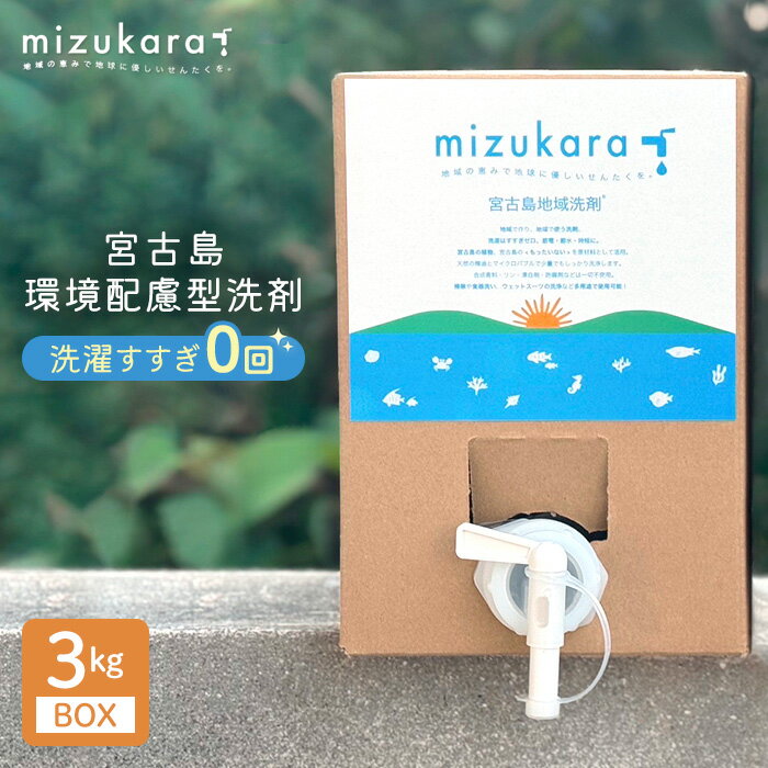 【ふるさと納税】mizukara 宮古島環境配慮型洗剤 3kg BOX（MR01）