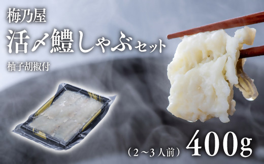 
                  活〆鱧しゃぶしゃぶセット400g（2~3人前）
                