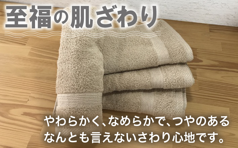 やわらかロングフェイスタオル4枚セット（モカ） G1516