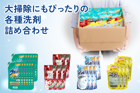 [生活応援] 台所＆風呂まわり洗剤セット (浴槽洗剤 洗濯槽クリーナー 洗濯用固形石鹸 ハンドソープ 重曹クリーナー) 詰め替え用 洗剤 台所 キッチン 日用品 送料無料 たっぷり 大掃除 業務用 家