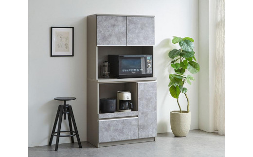 
            【開梱設置】食器棚 レンジ台 幅88.8cm ナポリ 白洛 フルカスタム(モイス・コンセント・開き戸耐震ラッチ・開き戸ソフトクローズ・引出ソフトクローズ)キッチンボード 幅90 大川家具
          