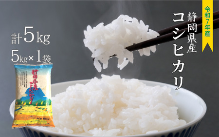 新米 コシヒカリ ５㎏ 静岡県産 令和７年産 【米 5kg コメ 白米 こめ すぐ届く 】
