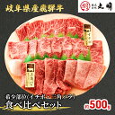 【ふるさと納税】飛騨牛 希少部位 焼肉 食べ比べ セット 500g イチボ 三角バラ 牛肉　 焼き肉 牛 お肉 肉 冷凍 詰め合わせ 盛り合わせ バーベキュー BBQ