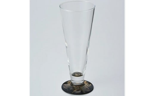 みよし漆器本舗 紀州塗り ぬりもん de Verre ピルスナーグラス 金 ボタニカル 285ml