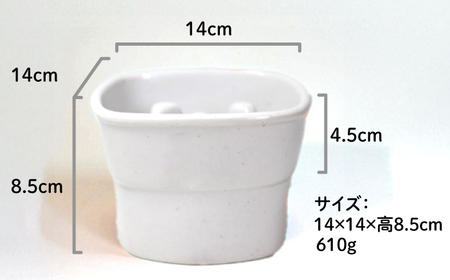 美濃焼　陶器製ペット用フードボウル【早食い防止 高台フードボウル(中/ホワイト)pet110】【1427431】