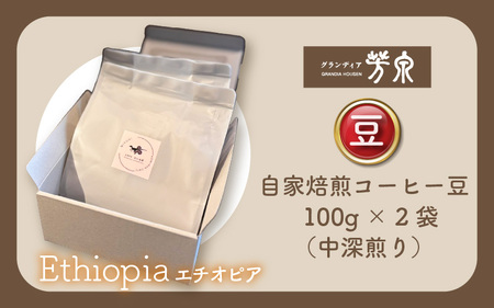 【豆タイプ】Cafeだいな荘　自家焙煎コーヒー エチオピア グランディア芳泉若旦那こだわりの珈琲 [aw014-a006_01]