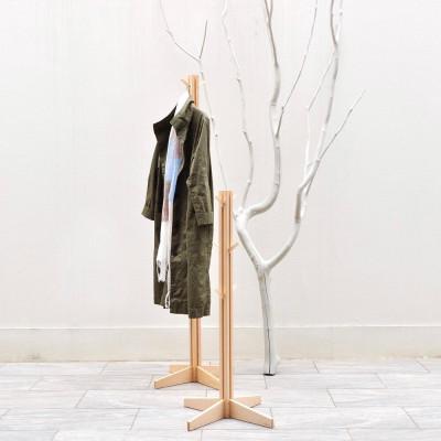 ふるさと納税 交野市 北欧調の木製ポールハンガー100cm(メープル材)コートやカバン、帽子をオシャレに掛けられる♪ |  | 02