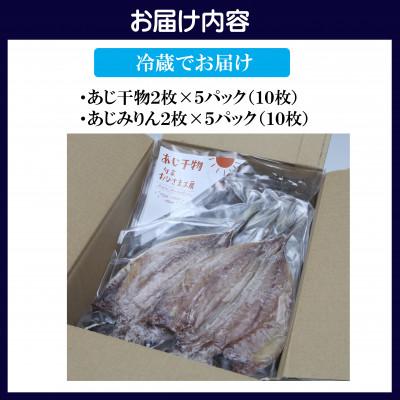 ふるさと納税 松浦市 あじ干物2枚入りとあじみりん2枚入り(各5パック) |  | 03