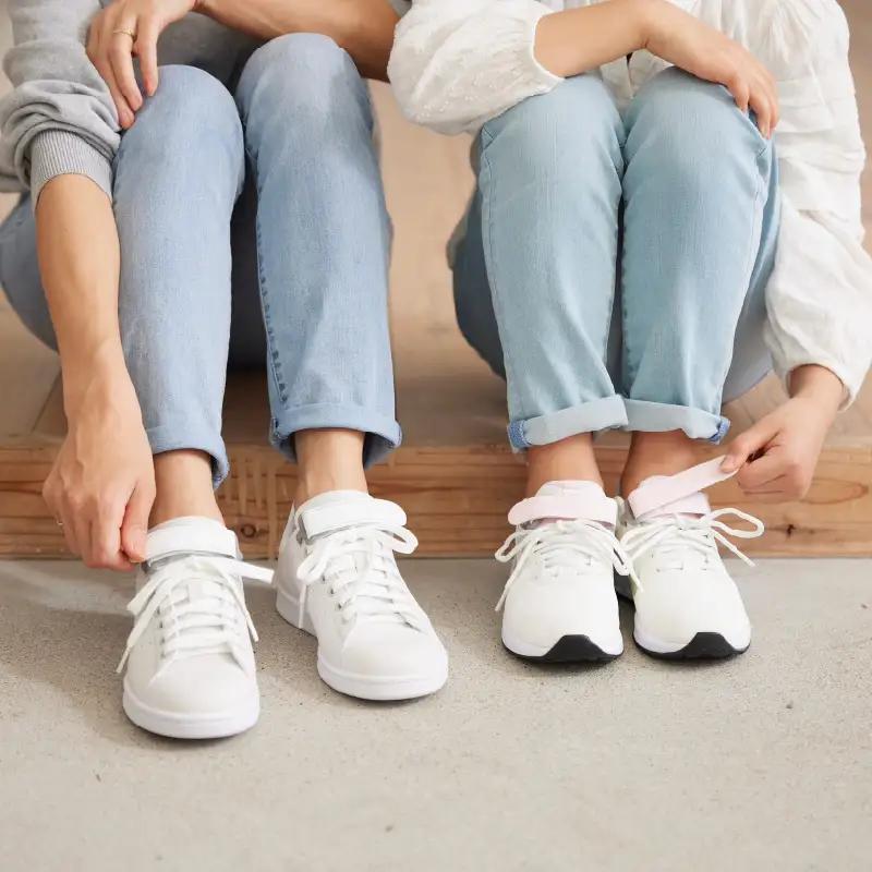 ShoePit（シューピット）ベーシック ホワイトS - 結ぶ手間ゼロ、快適さ100％。ShoePitで新しい一歩を。