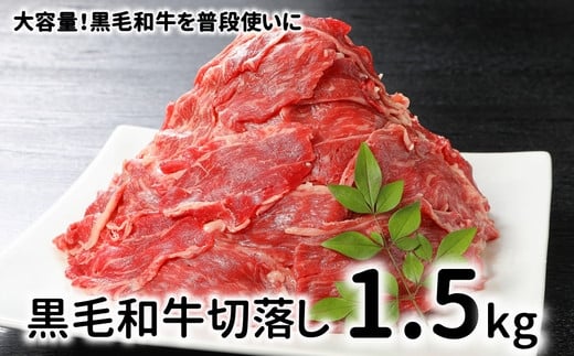 
076-36 大容量! 普段使いに 黒毛和牛 切り落とし 1.5kg 300g × 5パック 牛肉 肉 国産 九州産 メス牛 和牛 小分け 和食 洋食 カレー 牛丼 煮込み料理 プルコギ 炒め物 食品 お取り寄せ 冷凍 カミチク
