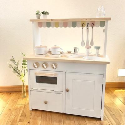 ふるさと納税 茅野市 メーベルヒナナ　木製　おままごとキッチン　Lワイドサイズレンジ　ナチュラル |  | 01