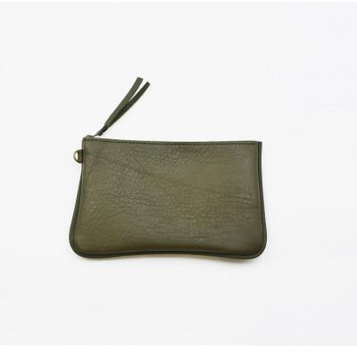 ふるさと納税 益子町 通帳ケース　オリーブグリーン