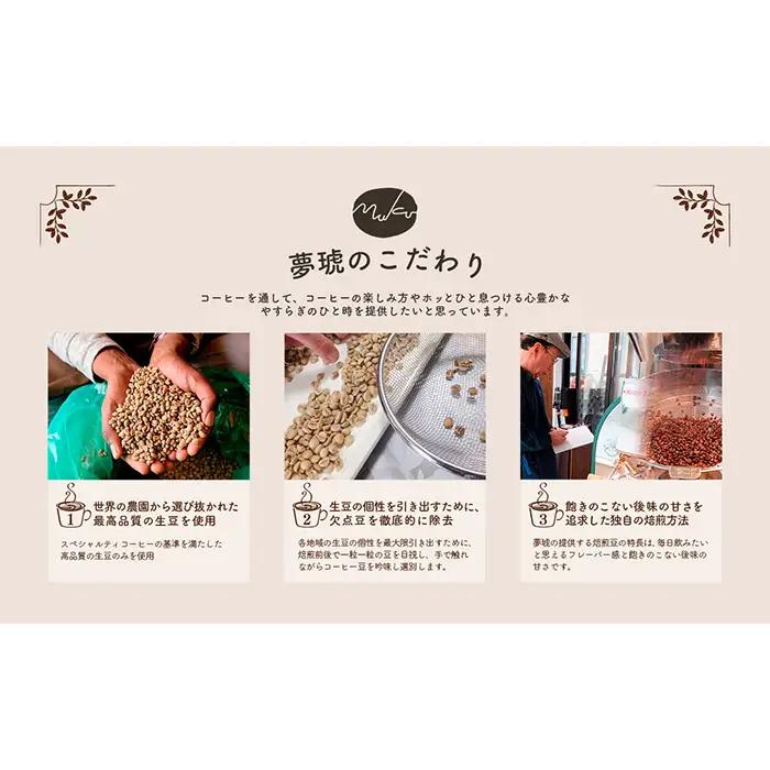 府中から世界に発信できる店を【自家焙煎珈琲屋 夢琥】中挽豆2点セット No.1020