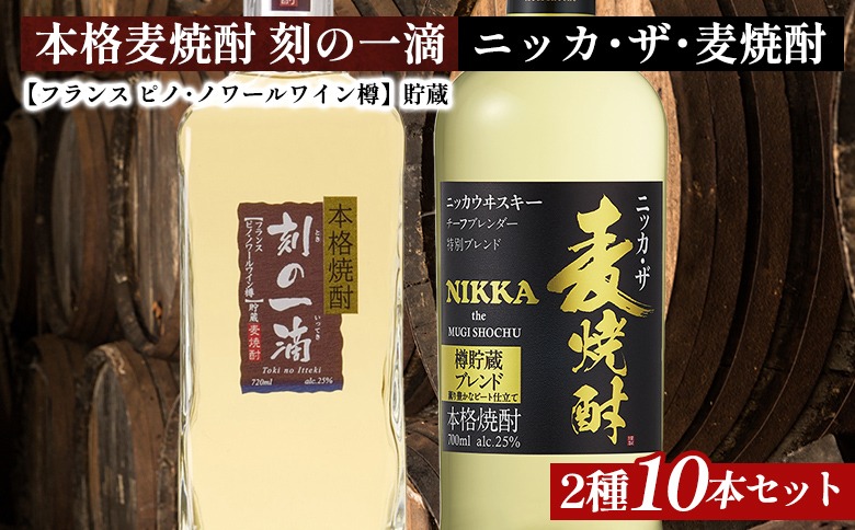 アサヒビール　麦焼酎　2種10本セット｜むぎ焼酎　ロック　お湯割り　水割り　ストレート　ソーダ割り　ギフト　送料無料