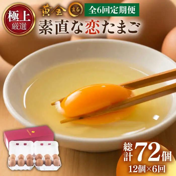 【 卵　定期便6回 】極上恋たまご 卵12個 [JAA005]