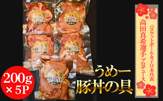
                  うめー豚丼の具 ／ ブタ丼 レトルト おかず 惣菜 佐布里梅タレ 高田真希選手プロデュース 愛知県 特産品 No.408
                