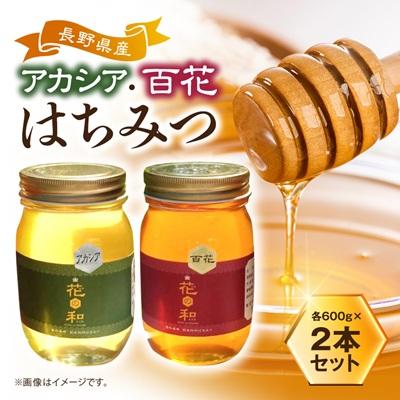 ふるさと納税 茅野市 信州産アカシアはちみつ600g・百花はちみつ600gセット