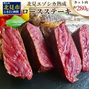 【ふるさと納税】北見エゾシカ熟成（ドライエイジング）ロースステーキ 約280g ( 国産 国産肉 肉 鹿肉 ジビエ ロース ステーキ肉 熟成肉 希少部位 )