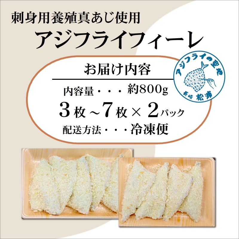 「アジフライの聖地 松浦」体脂肪率10%以上!養殖真あじのふっくらサクサク大判アジフライフィーレ( アジフライ アジ あじ 鯵 揚げ物 魚 フライ お弁当 おつまみ 海産物 魚介類 )【B4-139】