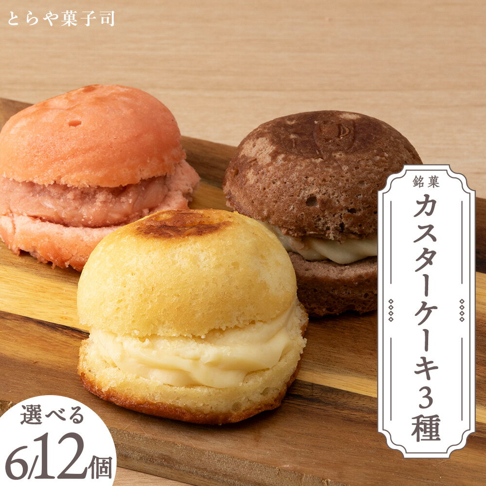 【ふるさと納税】スイーツ 北海道 天塩町 カスターケーキ プレーン 生チョコ イチゴ 選べる6個～12個セット【とらや菓子司】 天塩老舗 とらや菓子司 ふるさと納税 北海道