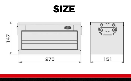 TONE トネ ミニツールチェスト ( L-BXM220BK ) ブラック 15001-40001407-bk ｜ 工具 整備士 自動車 バイク DIY  小物入れ