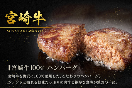 宮崎牛100% こだわり ハンバーグ 120g×10個 国産 黒毛和牛 惣菜