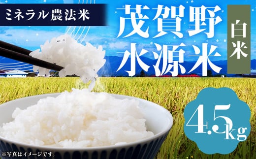 【令和6年産】ミネラル農法 茂賀野水源米【ヒノヒカリ 4.5kg】精米【2024年11月上旬～2025年11月下旬発送予定】お米 米 こめ コメ お取り寄せ