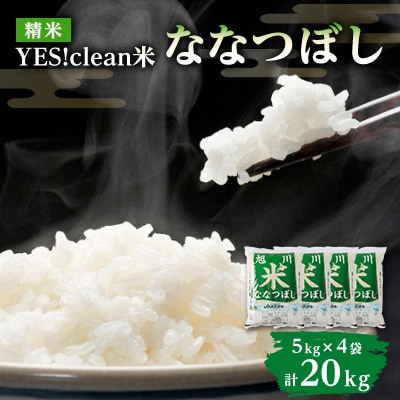 20kg!　【令和7年産米】Yes!cleanななつぼし5kg×4袋_01308【1155371】