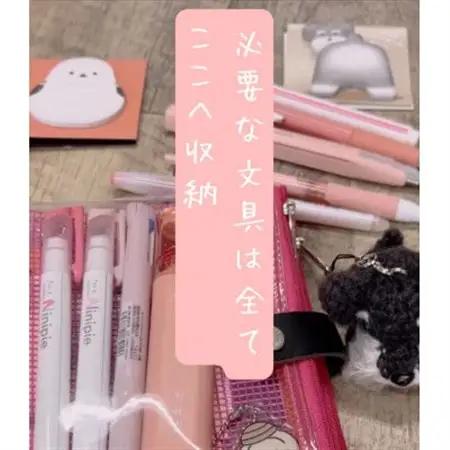 表紙がポーチになったM6ワイドサイズクリア手帳　推し活にも最高【SPEECHBALLOON】ピンク【1581349】